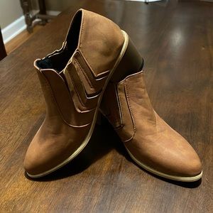 Brand new faux leather ankle boots